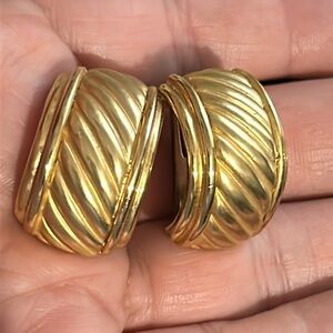 Carucci Gold plated clip on earrings
